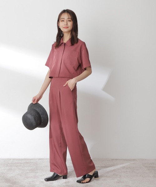 N.（N. Natural Beauty Basic）（エヌエヌナチュラルビューティーベーシック）の「◆タックストレートパンツ（その他パンツ・レディース・レッド/モカ・MEDIUM）」の12枚目の写真