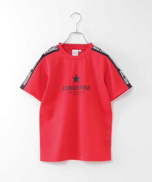 CONVERSE ALL STAR(コンバースオールスター)の「【WEB限定】【キッズ】CONVERSE コンバース 袖ロゴセットアップ(130~160cm)(セットアップ・キッズ・レッド系その他/ライトグレー・160/150/140/130)」の3枚目の写真