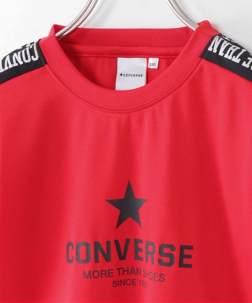 CONVERSE ALL STAR(コンバースオールスター)の「【WEB限定】【キッズ】CONVERSE コンバース 袖ロゴセットアップ(130~160cm)(セットアップ・キッズ・レッド系その他/ライトグレー・160/150/140/130)」の7枚目の写真