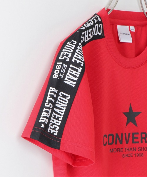 CONVERSE ALL STAR(コンバースオールスター)の「【WEB限定】【キッズ】CONVERSE コンバース 袖ロゴセットアップ(130~160cm)(セットアップ・キッズ・レッド系その他/ライトグレー・160/150/140/130)」の8枚目の写真