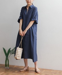 URBAN RESEARCH DOORS | 『WEB/一部店舗限定』リネン半袖シャツワンピース(ワンピース)