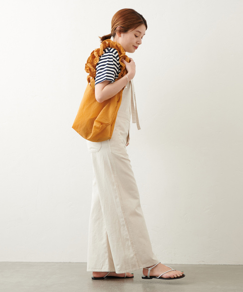 JOURNAL STANDARD（ジャーナルスタンダード）の「コットンリネンサロペット（サロペット/オーバーオール・レディース・ブラック/ナチュラル・38/36）」の13枚目の写真