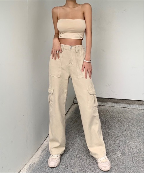 gossip！ロサンゼルス（ゴシップロサンゼルス）の「カーゴパンツ（カーゴパンツ・レディース・ベージュ/ブラウン・M/S/L）」の3枚目の写真