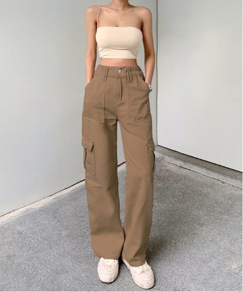 gossip！ロサンゼルス（ゴシップロサンゼルス）の「カーゴパンツ（カーゴパンツ・レディース・ベージュ/ブラウン・M/S/L）」の4枚目の写真