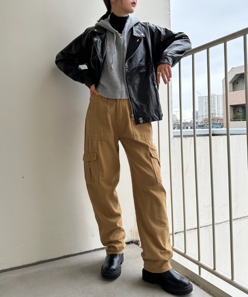 gossip！ロサンゼルス（ゴシップロサンゼルス）の「カーゴパンツ（カーゴパンツ・レディース・ベージュ/ブラウン・M/S/L）」の7枚目の写真