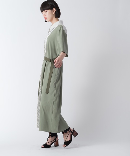 La SRIC（ラスリック）の「La SRIC / パネルスウィッチングシャツOP（シャツワンピース・レディース・ベージュ/カーキ・38）」の14枚目の写真