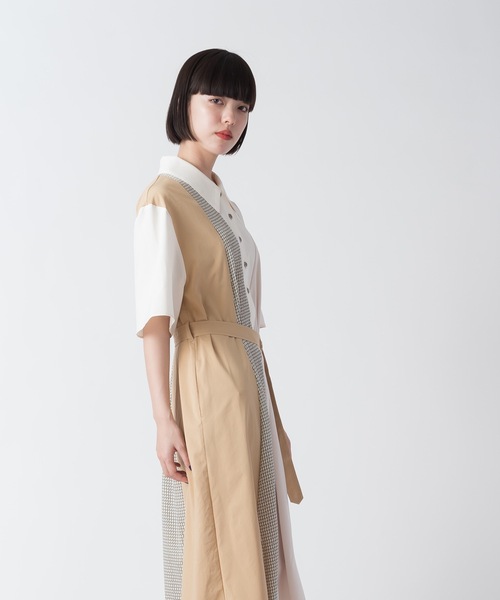 La SRIC（ラスリック）の「La SRIC / パネルスウィッチングシャツOP（シャツワンピース・レディース・ベージュ/カーキ・38）」の21枚目の写真