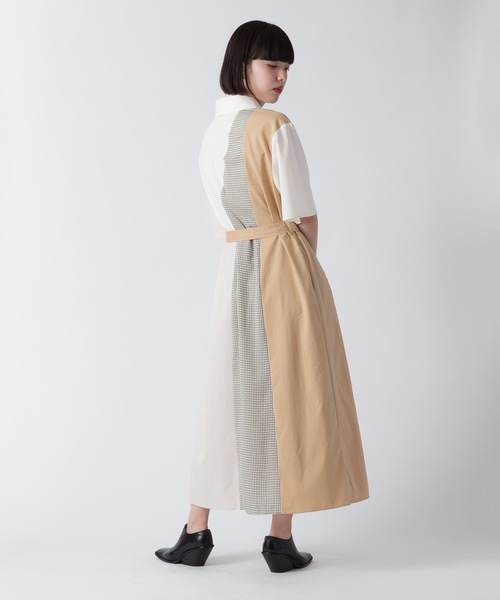 La SRIC（ラスリック）の「La SRIC / パネルスウィッチングシャツOP（シャツワンピース・レディース・ベージュ/カーキ・38）」の8枚目の写真