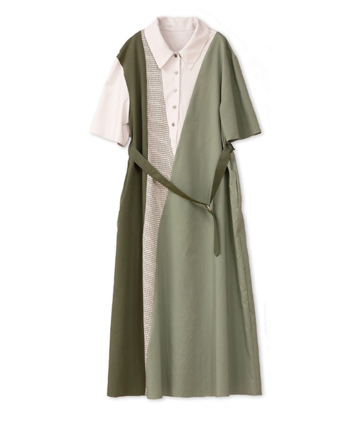 La SRIC（ラスリック）の「La SRIC / パネルスウィッチングシャツOP（シャツワンピース・レディース・ベージュ/カーキ・38）」の22枚目の写真