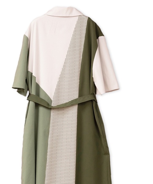 La SRIC（ラスリック）の「La SRIC / パネルスウィッチングシャツOP（シャツワンピース・レディース・ベージュ/カーキ・38）」の12枚目の写真