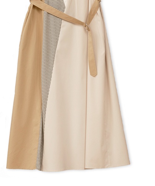 La SRIC（ラスリック）の「La SRIC / パネルスウィッチングシャツOP（シャツワンピース・レディース・ベージュ/カーキ・38）」の6枚目の写真