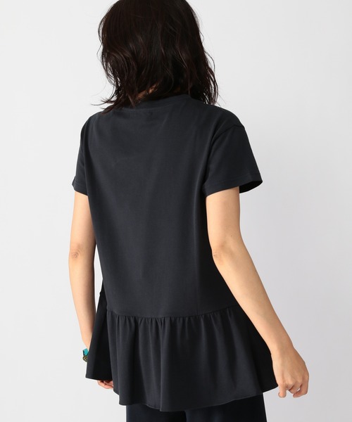 BARNYARDSTORM（バンヤードストーム）の「BARNYARDSTORM / ペプラム綿シルクプルオーバー（Tシャツ/カットソー・レディース・ホワイト/ネイビー/グリーン・1/2/0）」の22枚目の写真