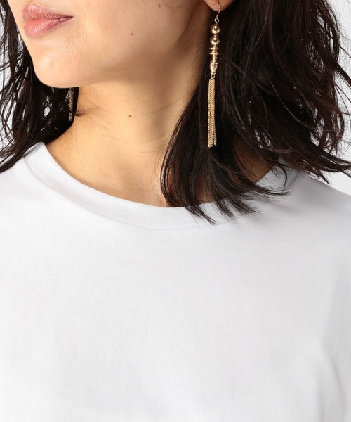 BARNYARDSTORM（バンヤードストーム）の「BARNYARDSTORM / ペプラム綿シルクプルオーバー（Tシャツ/カットソー・レディース・ホワイト/ネイビー/グリーン・1/2/0）」の19枚目の写真