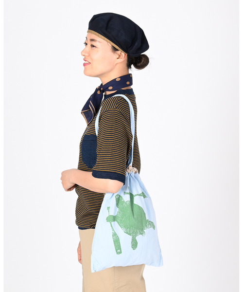 45R（フォーティファイブアール）の「RPMバッグ（Umiiガメ）（エコバッグ/サブバッグ・レディース・サックスブルー/イエロー・FREE）」の3枚目の写真