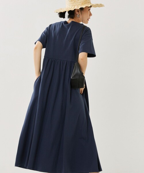 FREAK'S STORE(フリークスストア)の「ウエスト切替ロゴ半袖ワンピース(ワンピース・レディース・グリーン/ネイビー/レッド/ブラック・フリ-)」の17枚目の写真