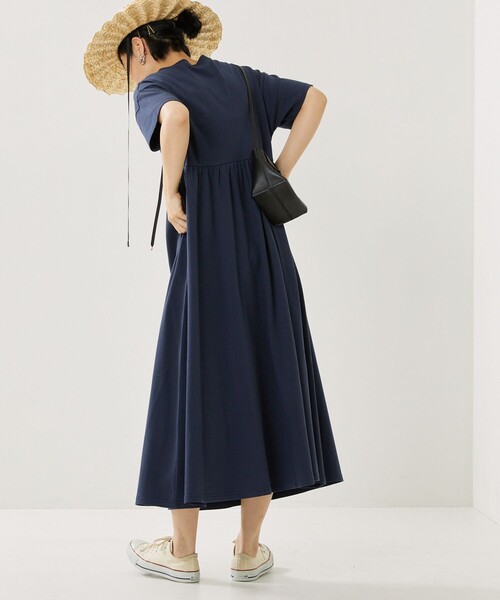 FREAK'S STORE(フリークスストア)の「ウエスト切替ロゴ半袖ワンピース(ワンピース・レディース・グリーン/ネイビー/レッド/ブラック・フリ-)」の18枚目の写真