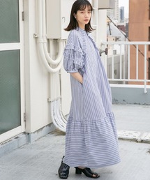 KBF | プチフリルハーフスリーブワンピース(ワンピース)