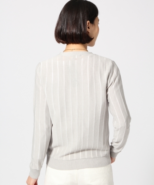 LEPSIM(レプシィム)の「12GピンストライプVカーディガン 557541(カーディガン/ボレロ・レディース・オフホワイト/グレー/ダークネイビー・LARGE/MEDIUM)」の12枚目の写真