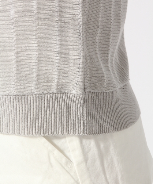 LEPSIM(レプシィム)の「12GピンストライプVカーディガン 557541(カーディガン/ボレロ・レディース・オフホワイト/グレー/ダークネイビー・LARGE/MEDIUM)」の9枚目の写真