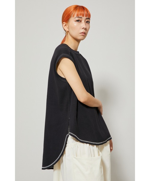HeRIN.CYE(ヘリンドットサイ)の「Thermal color stitch tee(Tシャツ/カットソー・レディース・ホワイト/ブラック/ベージュ/ピンク・FREE)」の2枚目の写真