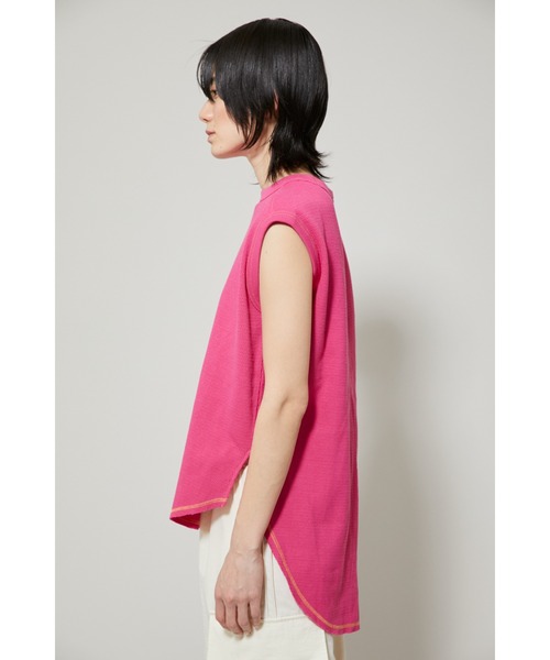 HeRIN.CYE(ヘリンドットサイ)の「Thermal color stitch tee(Tシャツ/カットソー・レディース・ホワイト/ブラック/ベージュ/ピンク・FREE)」の6枚目の写真