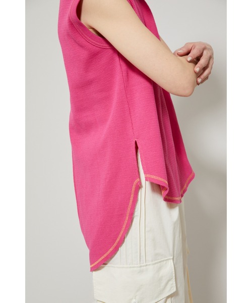 HeRIN.CYE(ヘリンドットサイ)の「Thermal color stitch tee(Tシャツ/カットソー・レディース・ホワイト/ブラック/ベージュ/ピンク・FREE)」の18枚目の写真