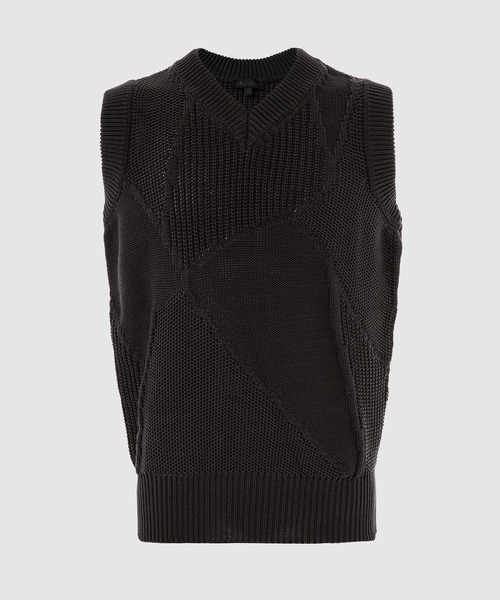 Omar Afridi（オマールアフリディ）の「PANELLED VEST（Tシャツ/カットソー・メンズ・パープル/グレー・46/48）」の2枚目の写真