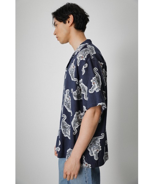 AZUL by moussy(アズールバイマウジー)の「TIGER PATTERN SHIRT/タイガーパターンシャツ(シャツ/ブラウス・メンズ・ブラック系その他/ブルー系その他3・MEDIUM/LARGE)」の13枚目の写真