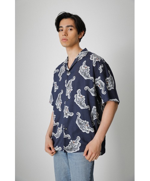 AZUL by moussy(アズールバイマウジー)の「TIGER PATTERN SHIRT/タイガーパターンシャツ(シャツ/ブラウス・メンズ・ブラック系その他/ブルー系その他3・MEDIUM/LARGE)」の14枚目の写真
