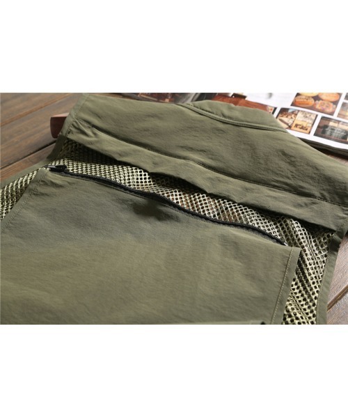 DEVICE（デバイス）の「ミリタリーデザイン フィッシング ベスト（ベスト・メンズ・ブラック/カーキ・FREE）」の20枚目の写真