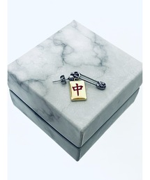 1004ST（イチマルマルヨンエスティー）の「【1004ST】麻雀牌 クロス シルバーピアス (片耳)(MA)（ピアス（片耳用））」