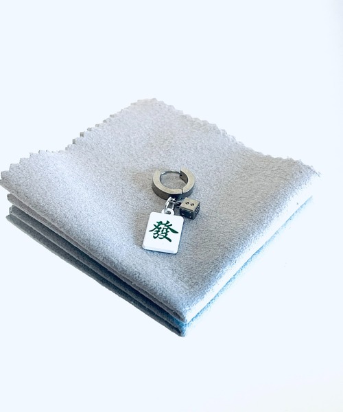 1004ST(イチマルマルヨンエスティ―)の「【1004ST】麻雀牌 クロス シルバーピアス (片耳)(MA)(ピアス(片耳用)・レディース・A/B/C/D/E/F/G/H/I/J/L/M/K/O/N/P/Q/S/R/U/T・FREE)」の7枚目の写真