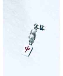 tone（トーン）の「【1004ST】麻雀牌 クロス シルバーピアス (片耳)(MA)（ピアス（片耳用））」