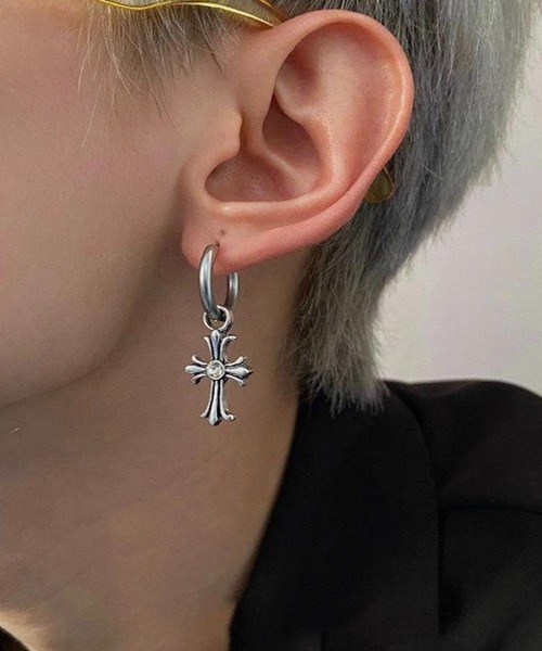 1004ST(イチマルマルヨンエスティ―)の「【1004ST】麻雀牌 クロス シルバーピアス (片耳)(MA)(ピアス(片耳用)・レディース・A/B/C/D/E/F/G/H/I/J/L/M/K/O/N/P/Q/S/R/U/T・FREE)」の14枚目の写真