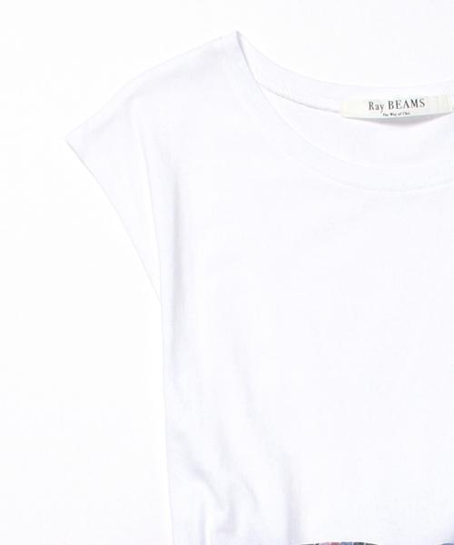 Ray BEAMS（レイビームス）の「Ray BEAMS / マルチストライプ 切り替えワンピース（ワンピース・レディース・ホワイト/ライトグレー・ONE SIZE）」の14枚目の写真