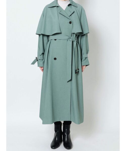 LAGUNAMOON(ラグナムーン)の「ケープトレンチコート(トレンチコート・レディース・ブルー/ベージュ・SMALL/MEDIUM)」の15枚目の写真