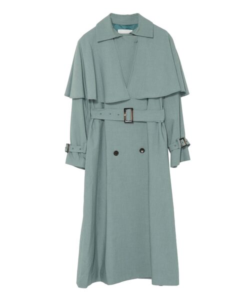 LAGUNAMOON(ラグナムーン)の「ケープトレンチコート(トレンチコート・レディース・ブルー/ベージュ・SMALL/MEDIUM)」の4枚目の写真