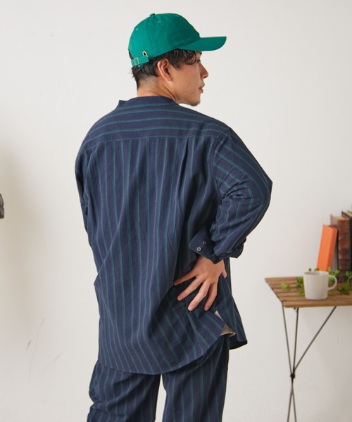 CIAOPANIC TYPY（チャオパニックティピー）の「■【セットアップ対応】サンドウォッシュバンドカラーシャツ（シャツ/ブラウス・メンズ・チャコールグレー/ブラック/ネイビー/ブラウン/アイボリー・S/M/L）」の14枚目の写真