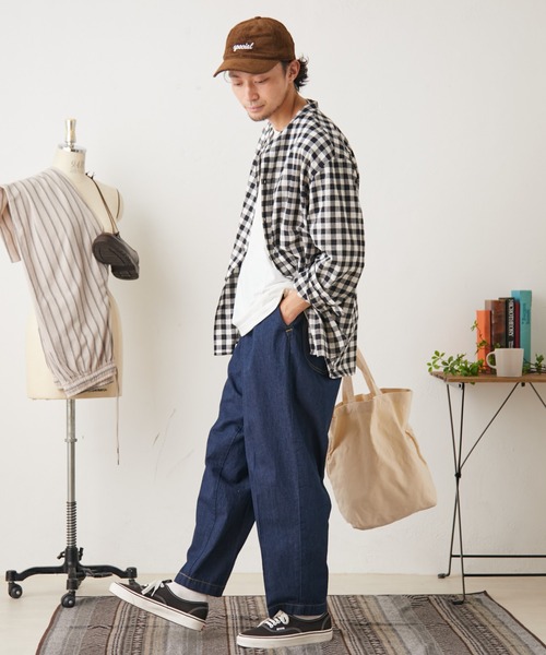 CIAOPANIC TYPY（チャオパニックティピー）の「■【セットアップ対応】サンドウォッシュバンドカラーシャツ（シャツ/ブラウス・メンズ・チャコールグレー/ブラック/ネイビー/ブラウン/アイボリー・S/M/L）」の21枚目の写真