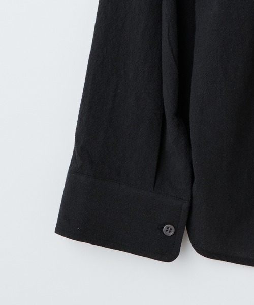 CIAOPANIC TYPY（チャオパニックティピー）の「■【セットアップ対応】サンドウォッシュバンドカラーシャツ（シャツ/ブラウス・メンズ・チャコールグレー/ブラック/ネイビー/ブラウン/アイボリー・S/M/L）」の17枚目の写真