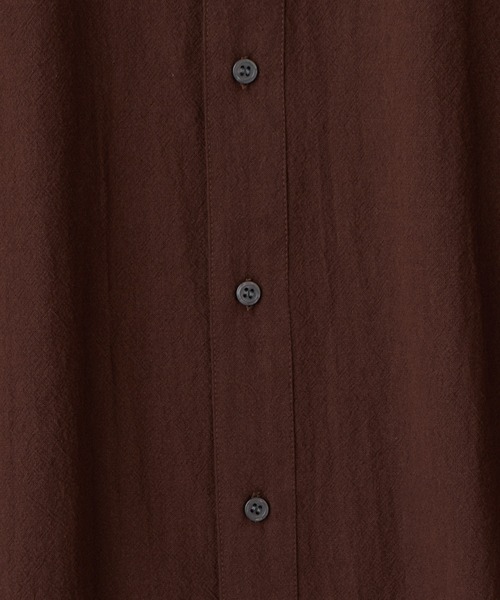 CIAOPANIC TYPY（チャオパニックティピー）の「■【セットアップ対応】サンドウォッシュバンドカラーシャツ（シャツ/ブラウス・メンズ・チャコールグレー/ブラック/ネイビー/ブラウン/アイボリー・S/M/L）」の13枚目の写真