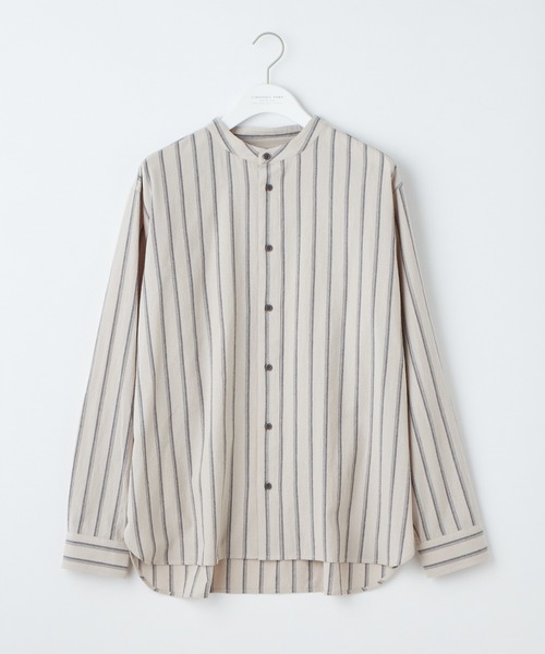 CIAOPANIC TYPY（チャオパニックティピー）の「■【セットアップ対応】サンドウォッシュバンドカラーシャツ（シャツ/ブラウス・メンズ・チャコールグレー/ブラック/ネイビー/ブラウン/アイボリー・S/M/L）」の18枚目の写真