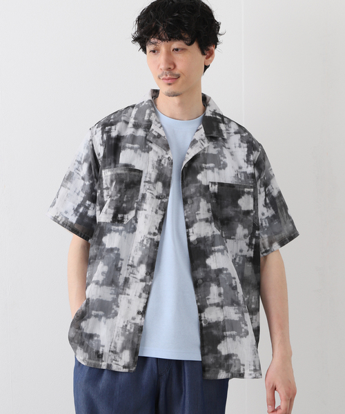 B.C STOCK（ベーセーストック）の「レースメイサイシャツ（シャツ/ブラウス・メンズ・カーキ/ブラックミックス・MEDIUM/LARGE）」の3枚目の写真