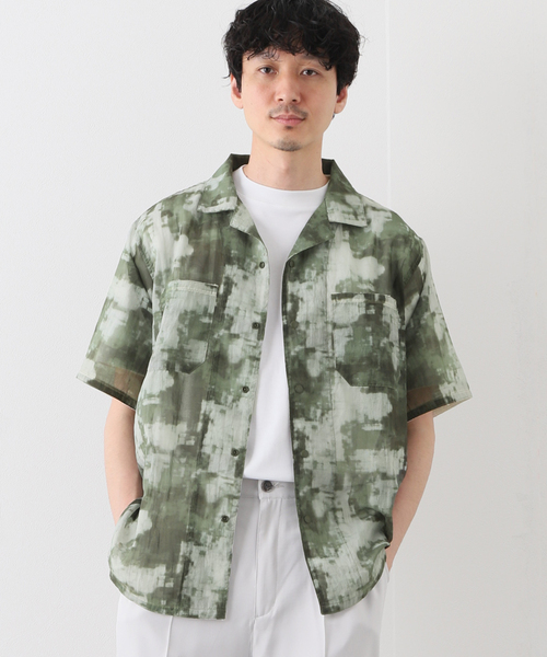 B.C STOCK（ベーセーストック）の「レースメイサイシャツ（シャツ/ブラウス・メンズ・カーキ/ブラックミックス・MEDIUM/LARGE）」の4枚目の写真