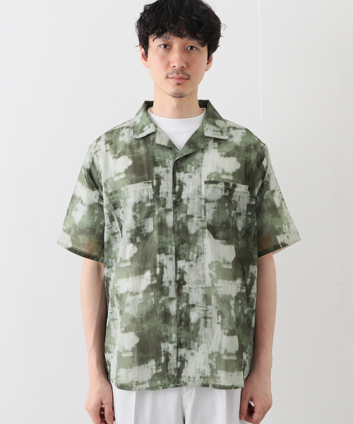 B.C STOCK（ベーセーストック）の「レースメイサイシャツ（シャツ/ブラウス・メンズ・カーキ/ブラックミックス・MEDIUM/LARGE）」の6枚目の写真