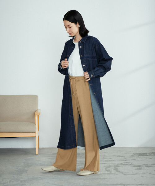 ONIGIRI（オニギリ）の「テレコイージーパンツ（その他パンツ・レディース・チャコール/ベージュ/オレンジ・MEDIUM/LARGE）」の21枚目の写真