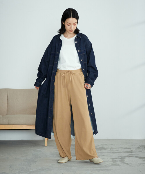 ONIGIRI（オニギリ）の「テレコイージーパンツ（その他パンツ・レディース・チャコール/ベージュ/オレンジ・MEDIUM/LARGE）」の20枚目の写真