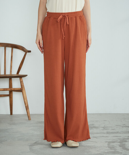 ONIGIRI（オニギリ）の「テレコイージーパンツ（その他パンツ・レディース・チャコール/ベージュ/オレンジ・MEDIUM/LARGE）」の16枚目の写真