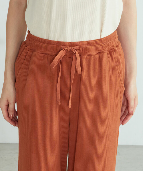 ONIGIRI（オニギリ）の「テレコイージーパンツ（その他パンツ・レディース・チャコール/ベージュ/オレンジ・MEDIUM/LARGE）」の13枚目の写真