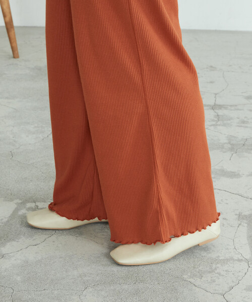 ONIGIRI（オニギリ）の「テレコイージーパンツ（その他パンツ・レディース・チャコール/ベージュ/オレンジ・MEDIUM/LARGE）」の10枚目の写真